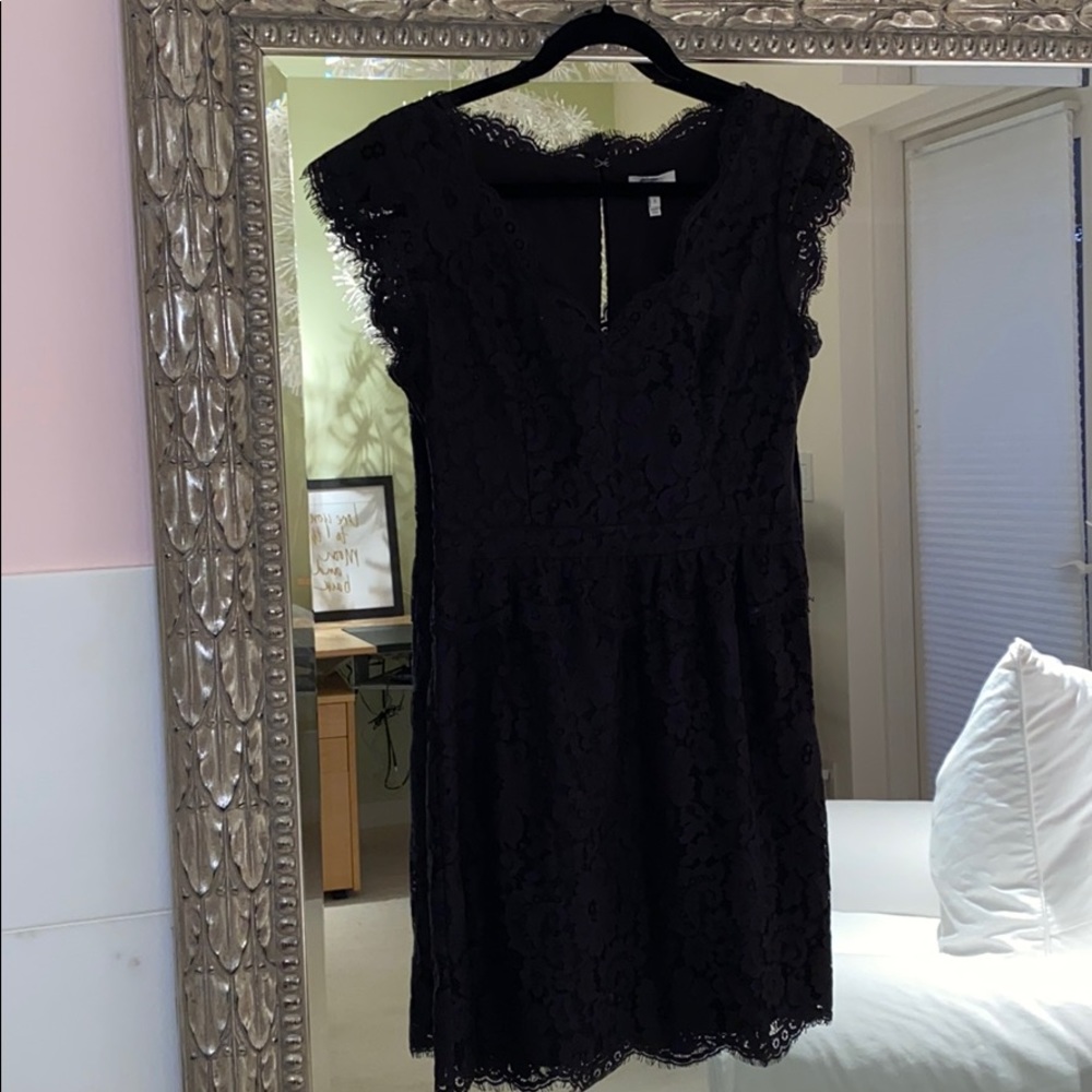 Joie Black French Lace Cocktail Dress size S